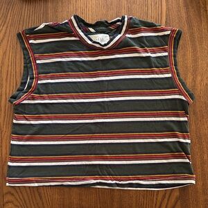 THE GREAT. Multicolor Striped Top